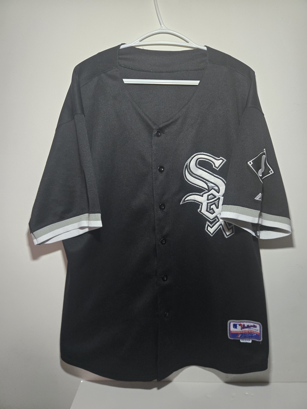 Chicago White Sox Black Baseball Jersey Mens 54/XL
